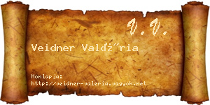 Veidner Valéria névjegykártya