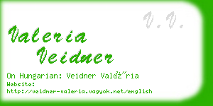 valeria veidner business card